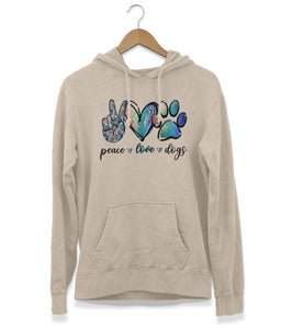 Peace, Love & Dogs Hoodie (Unisex)